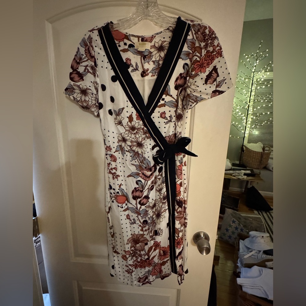 Maeve Floral Dress with Black Accents